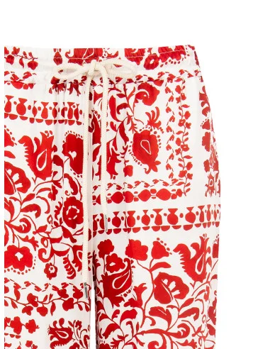 Pantaloni Palazzo In Viscosa Con Cordoncino Rinascimento