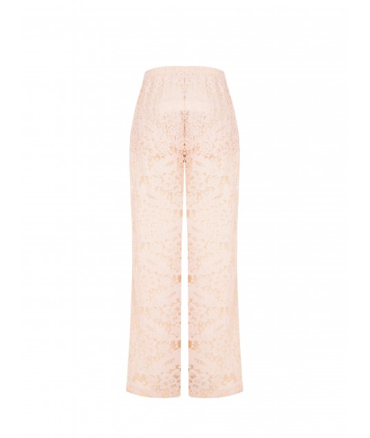 Pantaloni Palazzo In Pizzo Con Shorts Integrati E Tasche Rinascimento