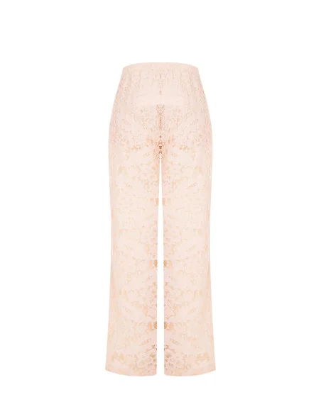 Pantaloni Palazzo In Pizzo Con Shorts Integrati E Tasche Rinascimento