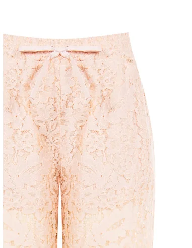 Pantalon de palais en dentelle avec short intégré et poches Rinascimento