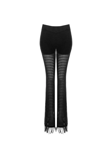Pantalon perforé en tricot et à glands avec short intégré Rinascimento
