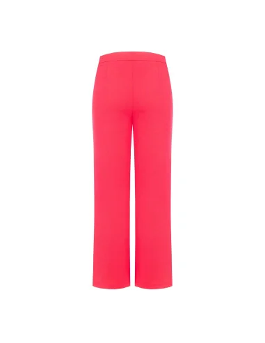 Cropped Palace Trousers In Scuba Crepe With Elasticated Waistband Rinascimento