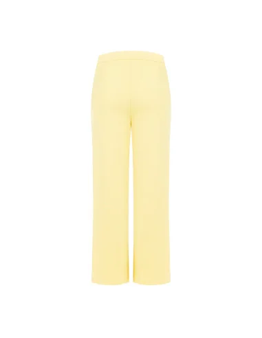 Cropped Palace Trousers In Scuba Crepe With Elasticated Waistband Rinascimento
