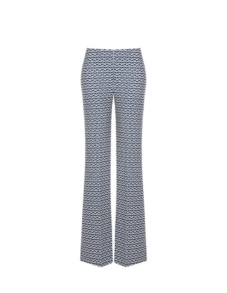Pantaloni Palazzo In Scuba Crepe Stampato Rinascimento