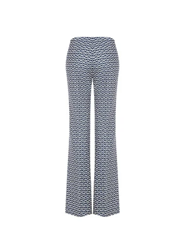 Rinascimento Pantalon en crêpe imprimé Scuba Palace