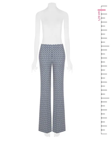Rinascimento Printed Crepe Scuba Palace Trousers