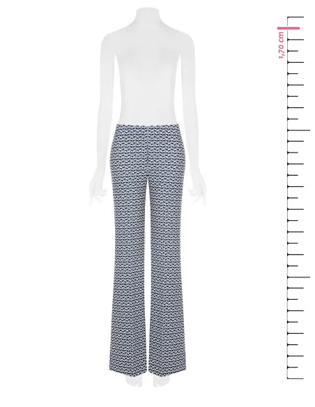 Rinascimento Pantalon en crêpe imprimé Scuba Palace