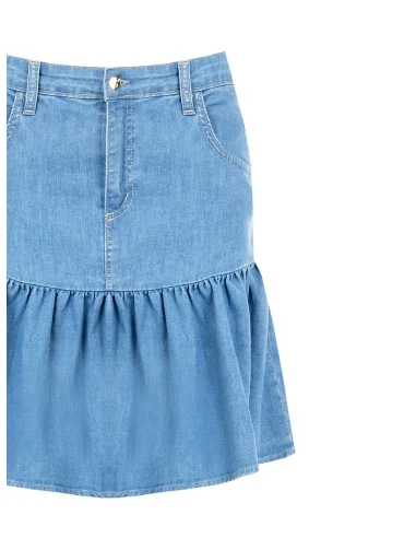 Rinascimento - Jupe à volants en denim stretch