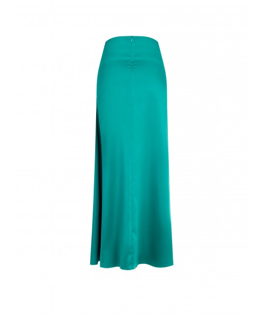 Rinascimento - Jupe longue drapée en satin roulé