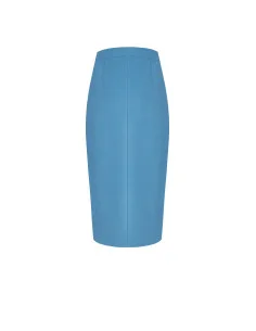 Technical Fabric Pencil Skirt With Front Slit Rinascimento 2