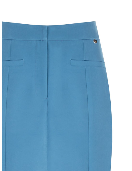 Technical Fabric Pencil Skirt With Front Slit Rinascimento