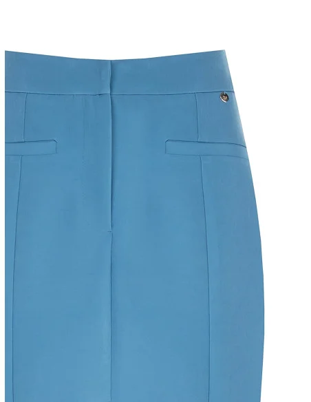 Technical Fabric Pencil Skirt With Front Slit Rinascimento