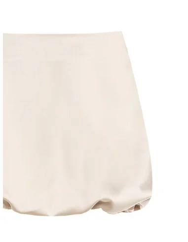 Minijupe ballon en satin avec poche et bouton bijou sur le côté Rinascimento