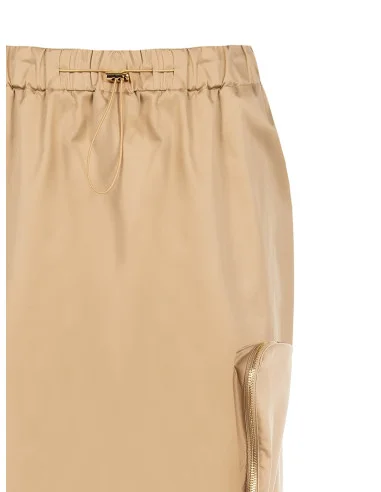 Cotton Mix Longuette With Maxi Pocket With Zip Closure Rinascimento