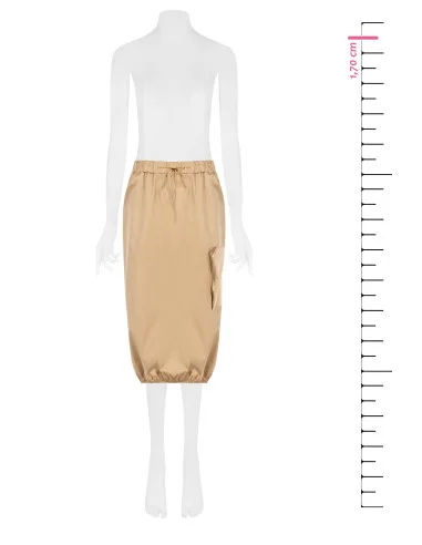 Cotton Mix Longuette With Maxi Pocket With Zip Closure Rinascimento