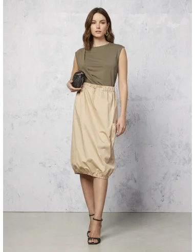 Longuette In Misto Cotone Con Maxi Tasca Con Chiusura A Zip Rinascimento
