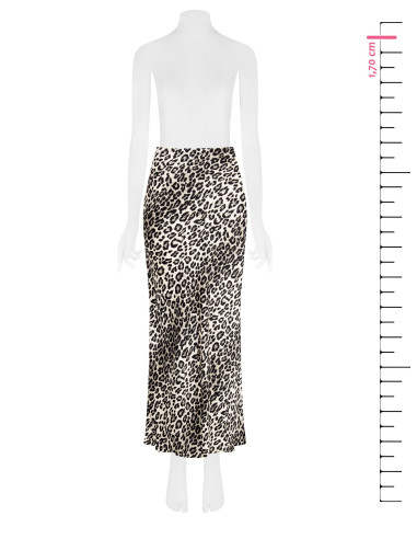 Long Viscose Sheath Skirt With Elastic Waistband Rinascimento