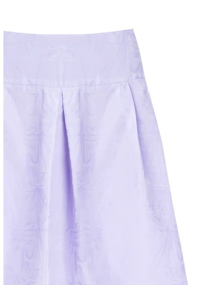 Rinascimento Jacquard Satin Balloon Long Skirt