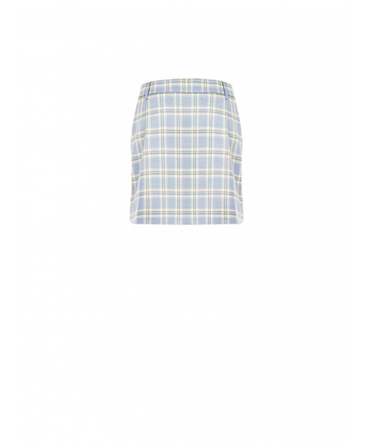 Pleated Polyviscose Plaid Skirt Rinascimento