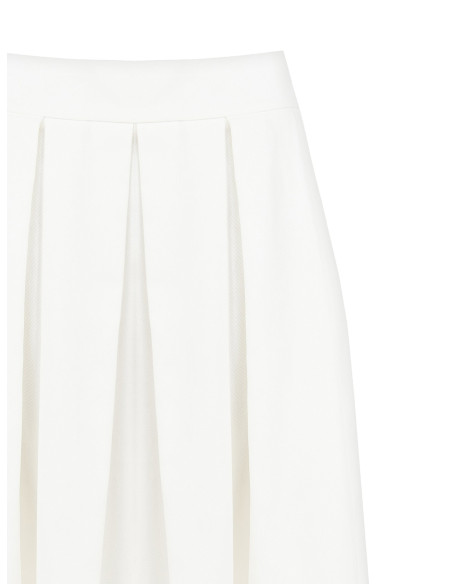 Jupe midi plissée en denim Rinascimento