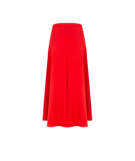 Rinascimento Fluid Fabric Flared Long Skirt