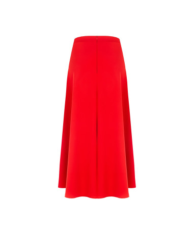 Rinascimento Fluid Fabric Flared Long Skirt