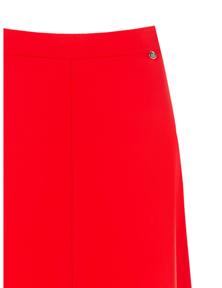 Rinascimento Fluid Fabric Flared Long Skirt