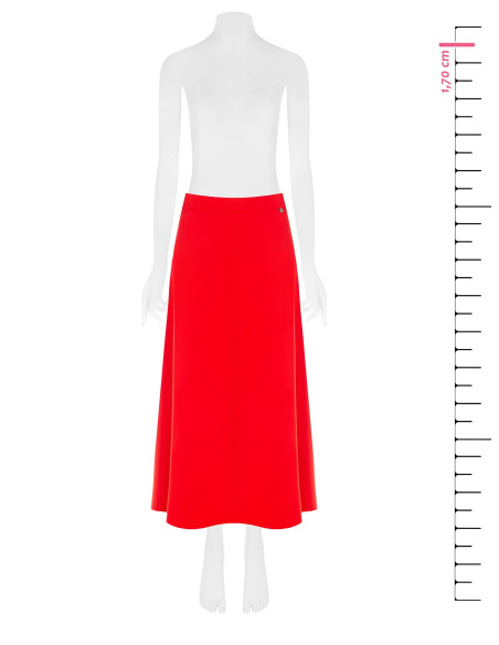 Rinascimento Fluid Fabric Flared Long Skirt