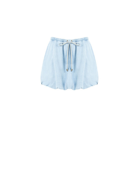 Minijupe ballon en denim avec poches Rinascimento