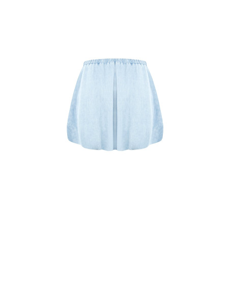Minijupe ballon en denim avec poches Rinascimento