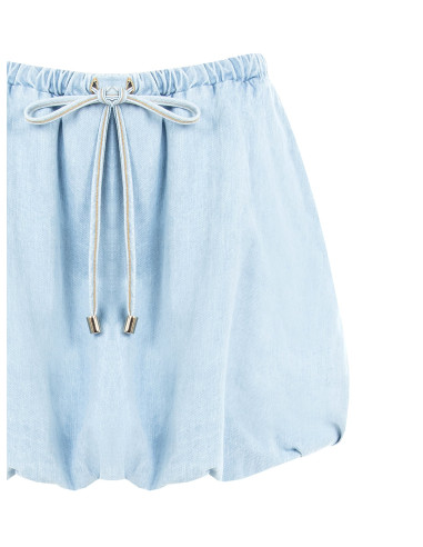 Minigonna A Palloncino In Denim Con Tasche Rinascimento