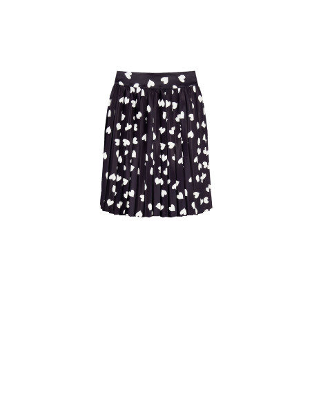 Minijupe plissée en satin Rinascimento Hearts