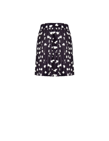 Rinascimento Hearts Satin Pleated Miniskirt