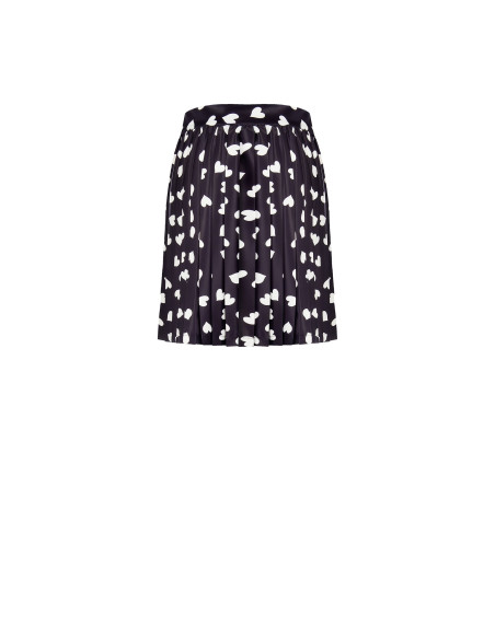 Rinascimento Hearts Satin Pleated Miniskirt