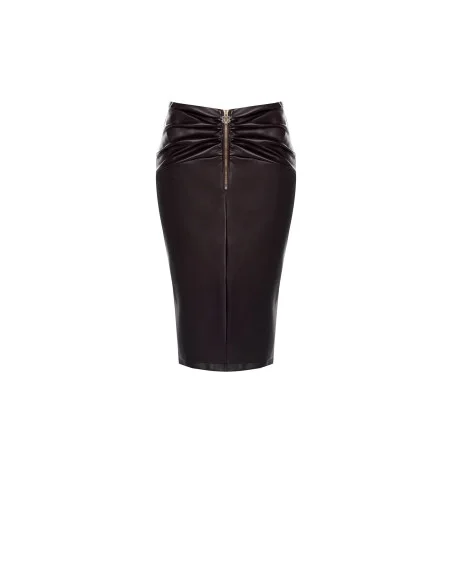 Gonna A Tubino In Similpelle Con Spacco Dietro Rinascimento