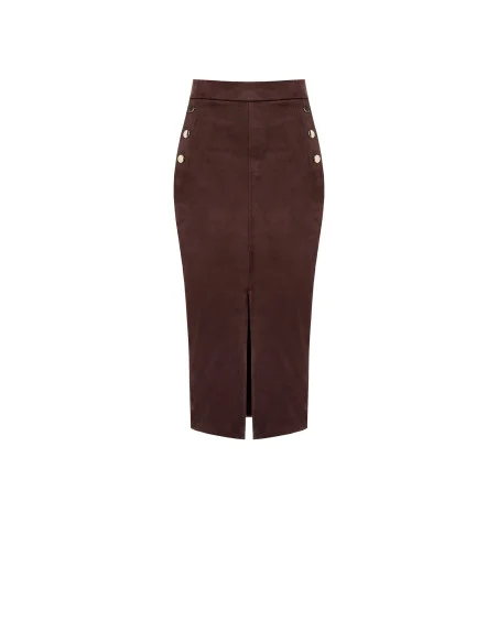 Faux Dainetto Longuette With Front Slit Rinascimento