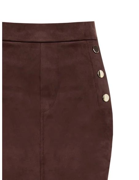 Faux Dainetto Longuette With Front Slit Rinascimento