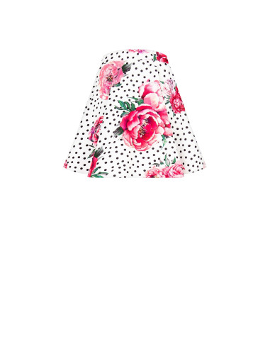 Minijupe à fleurs et à pois avec taille élastiquée en crêpe Rinascimento