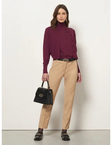 Turtleneck Sweater With Embroidered Logo Rinascimento