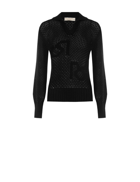 Rinascimento Cotton Openwork Polo Shirt