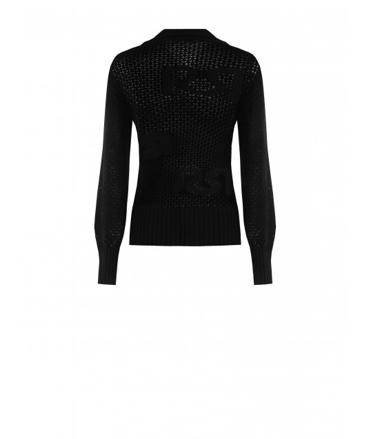 Rinascimento Cotton Openwork Polo Shirt