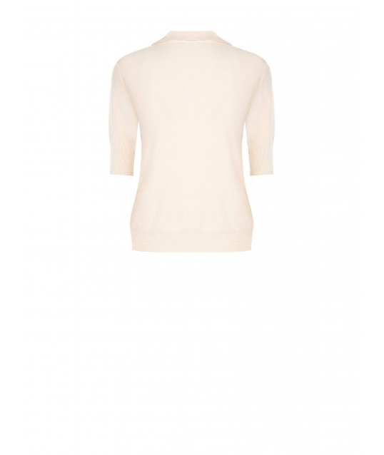 Polo en viscose avec logo Rr brodé Rinascimento