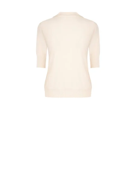 Polo en viscose avec logo Rr brodé Rinascimento