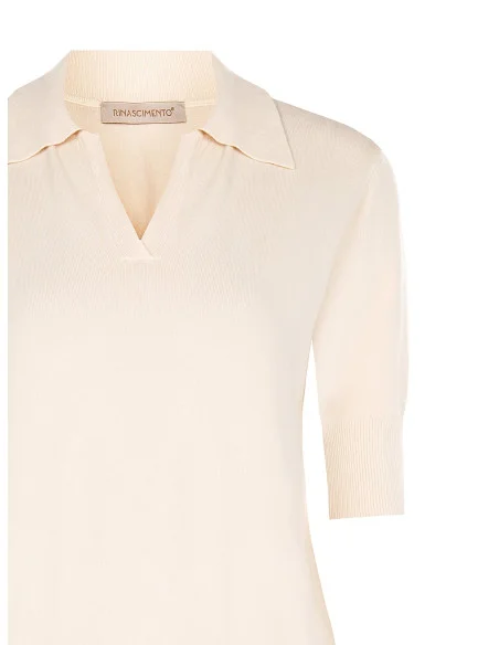 Viscose Mix Polo Shirt With Embroidered Rr Logo Rinascimento