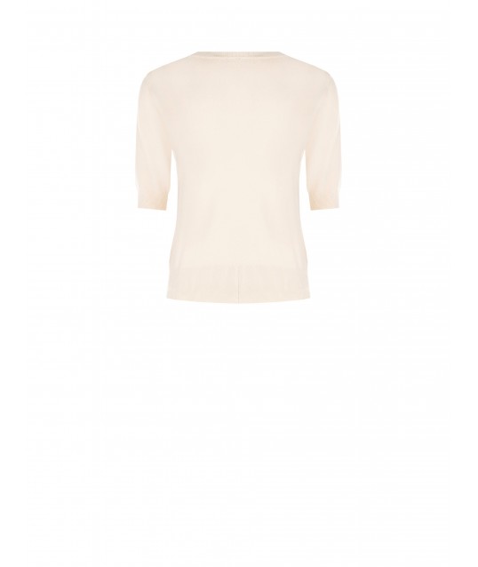 Viscose Blend Sweater With Embroidered Rr Logo Rinascimento