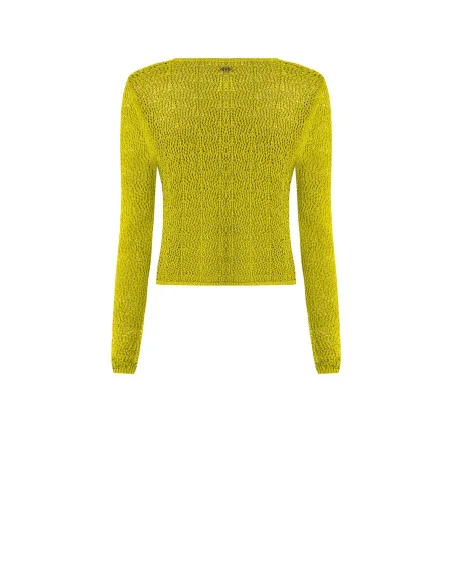 Cardigan Traforato In Misto Viscosa Con Un Filo Di Lurex Rinascimento