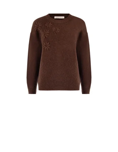 Maglione Ampio Con Fiori In Rilievo Rinascimento