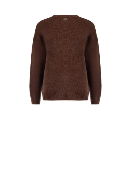Pull large avec fleurs gaufrées Rinascimento