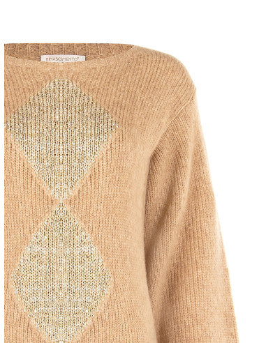 Jumper With Maxi Lurex Rhinestones Rinascimento