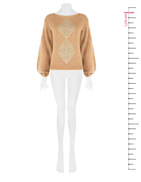 Maglione Con Maxi Rombi Lurex Rinascimento